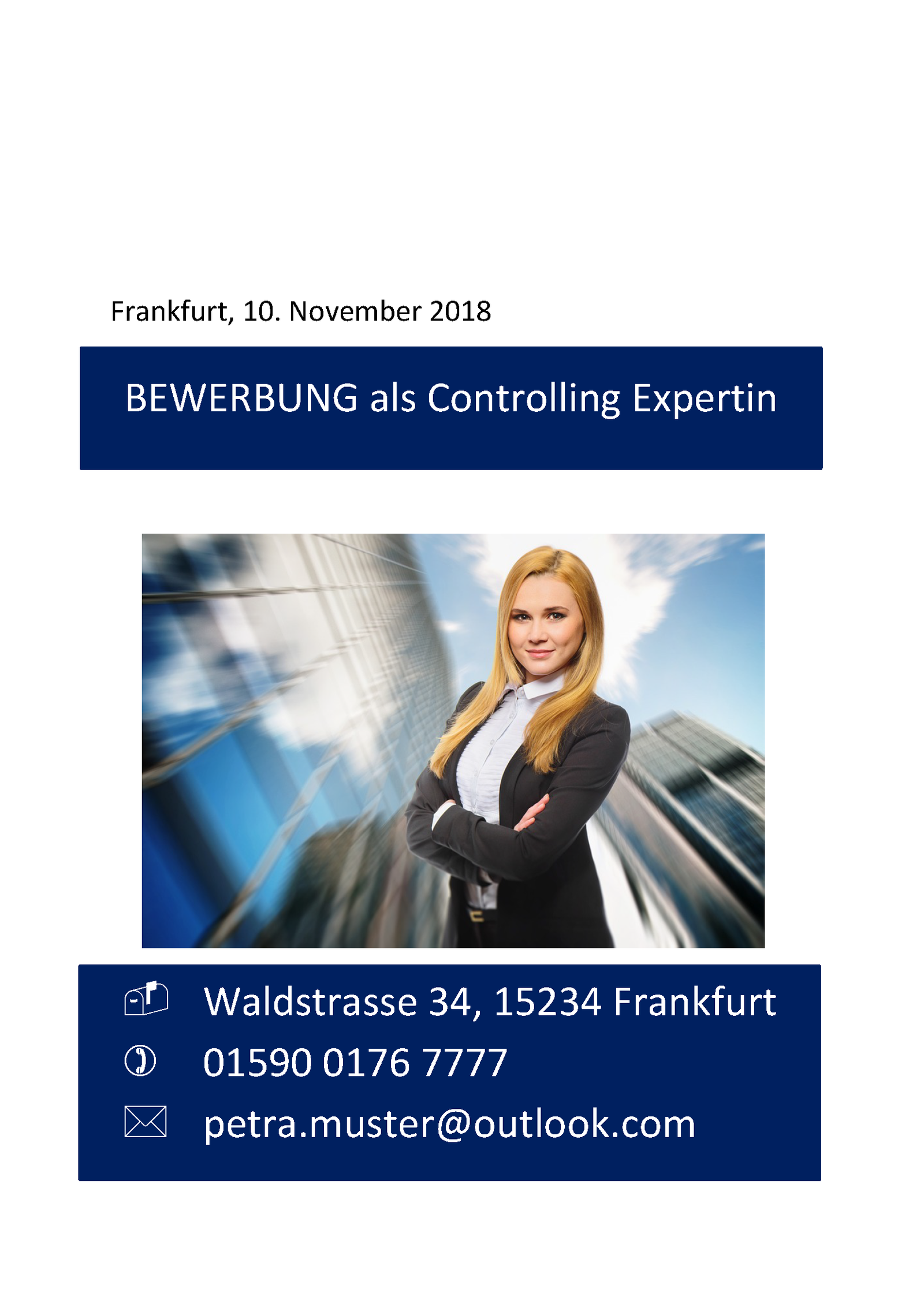 Bewerbungsdossier blau Vorschau 1