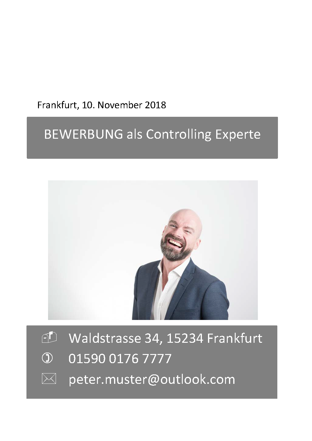 Bewerbungsdossier grau Vorschau 1